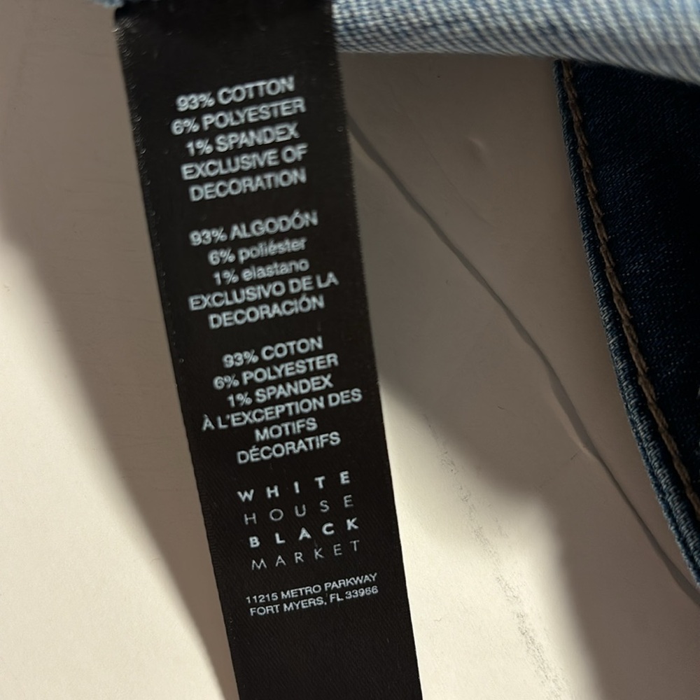 WHBM , The girlfriend embroidered jeans, size 10 - Picture 8 of 10